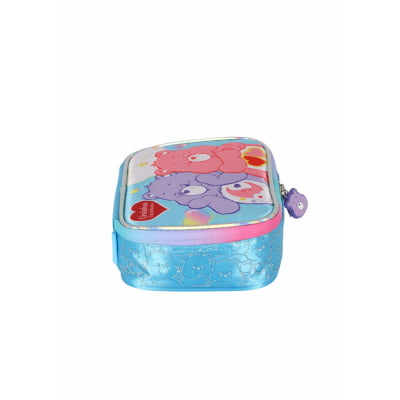 Kit Mochila Infantil c/ Rodinhas Tam.16 + Estojo Box dos Ursinhos Carinhosos Azul
