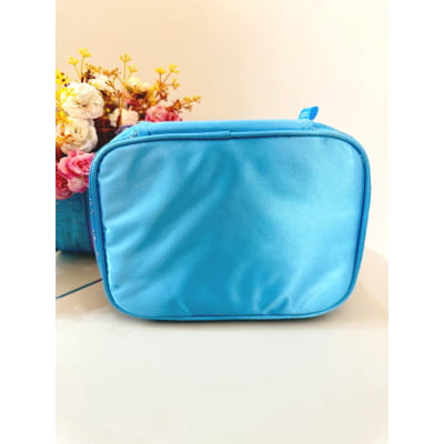 Kit  Mochila Infantil c/ Rodinhas Tam.16 + Estojo Box dos Ursinhos Carinhosos Azul