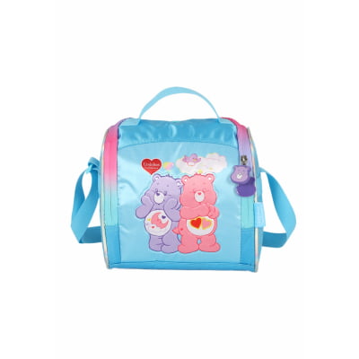 Kit Mochila Infantil Tam. 16 + Estojo Box + Lancheira Térmica Ursinhos Carinhosos Azul