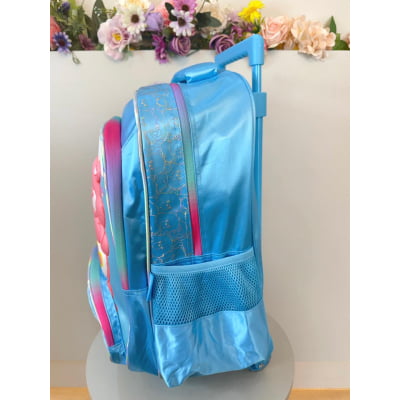 Kit Mochila Infantil Tam. 16 + Estojo Box + Lancheira Térmica Ursinhos Carinhosos Azul