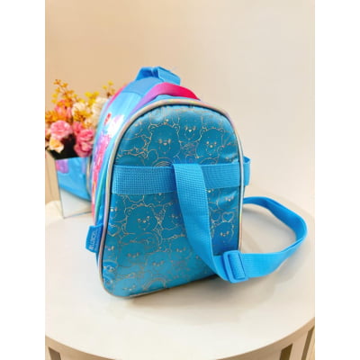 Kit Mochila Infantil Tam. 16 + Estojo Box + Lancheira Térmica Ursinhos Carinhosos Azul