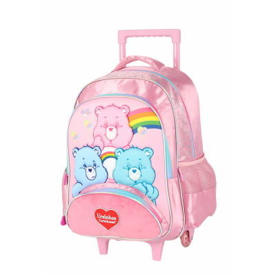 Kit  Mochila Infantil Tam. 16 + Estojo Box + Lancheira dos Ursinhos Carinhosos Rosa