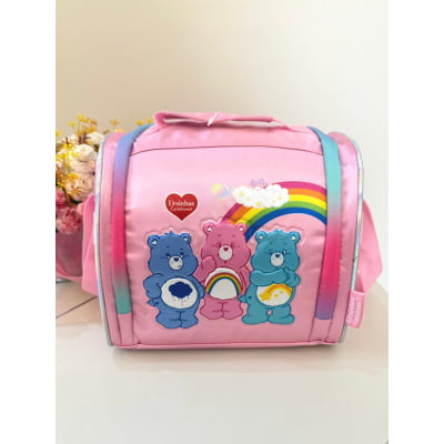 Kit  Mochila Infantil Tam.16 + Estojo Box + Lancheira dos Ursinhos Carinhosos Rosa