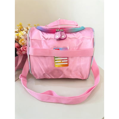 Kit  Mochila Infantil Tam.16 + Estojo Box + Lancheira dos Ursinhos Carinhosos Rosa