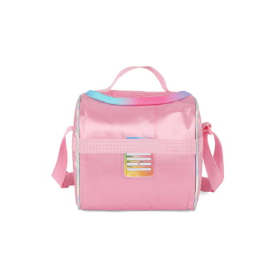 Kit Mochila Infantil c/ Rodinhas Tam. 16 + Lancheira Térmica dos Ursinhos Carinhosos Rosa