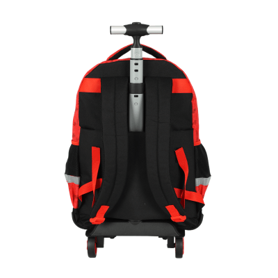 Kit Mochila Infantil Com Rodinhas + Estojo Box + Garrafinha Inóx da Hotwheels Preta e Vermelha