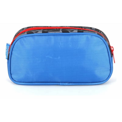 Kit Mochila Infantil Com Rodinhas + Estojo Simples do Hotwheels Speed Club