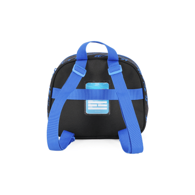 Kit Mochila Infantil Com Rodinhas + Lancheira Hotwheels Preta e Azul