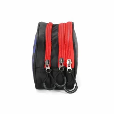 Kit Mochila Infantil Com Rodinhas + Lancheira Térmica e Estojo Triplo do Hotwheels Preto