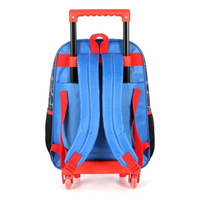 Kit Mochila Infantil Com Rodinhas + Lancheira Térmica + Estojo Simples do Hotwheels Speed Club