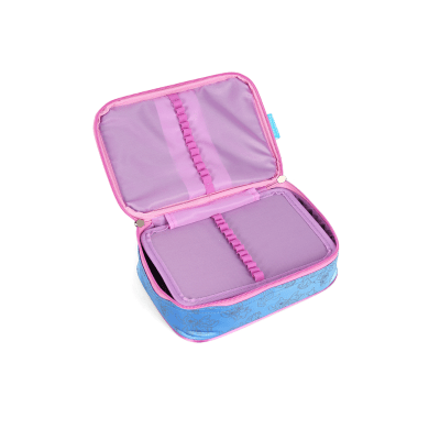 Kit Mochila Infantil Costas + Estojo Box da Lilo Stitch e Angel Roxa