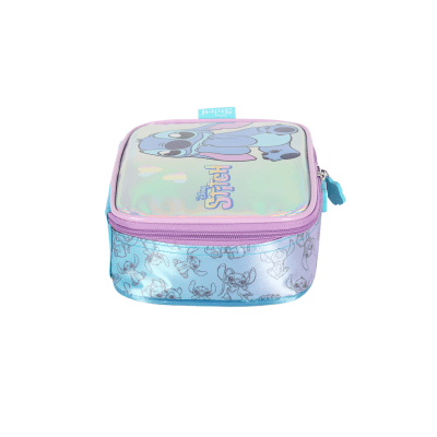 Kit Mochila Infantil Costas + Estojo Box da Lilo Stitch e Angel Azul