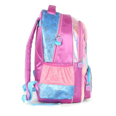 Kit Mochila Infantil Costas + Estojo Box da Lilo Stitch e Angel Roxa