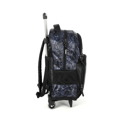Kit Mochila Infantil Rodinhas Batman + Estojo Preta e Azul