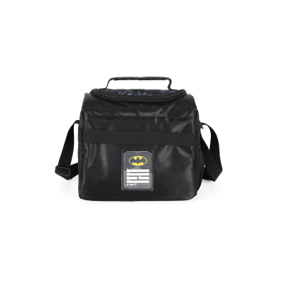Kit Mochila Infantil Rodinhas Batman + Lancheira + Estojo Preta e Azul