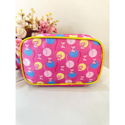 Kit Mochila Infantil Rodinhas + Estojo Box + Lancheira Minnie Rosa Colorida