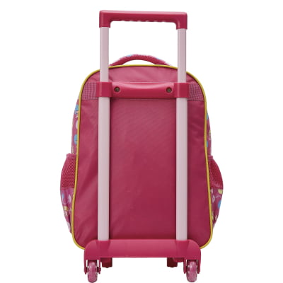 Kit Mochila Infantil Rodinhas + Estojo Box Minnie Rosa Colorida