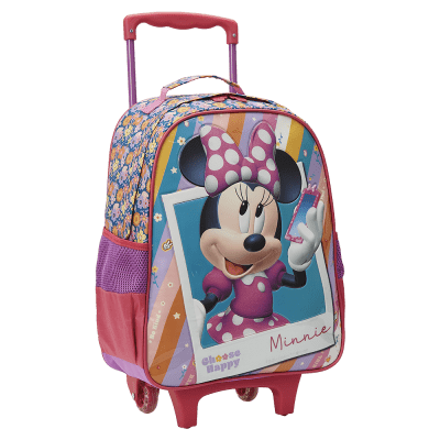 Kit Mochila Infantil Rodinhas + Estojo Duplo Minnie no Celular