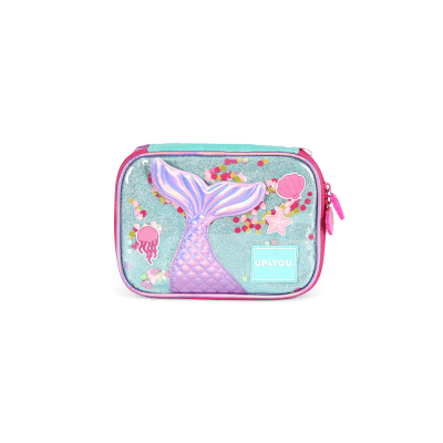 Kit Mochila Infantil Rodinhas + Estojo Roxo da Sereia Up4you