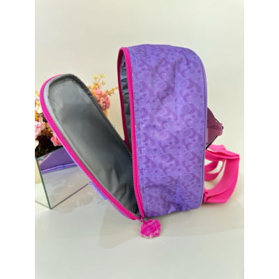 Kit Mochila Infantil Rodinhas + Lancheira Térmica + Estojo Box da Sereia C/ Paetê