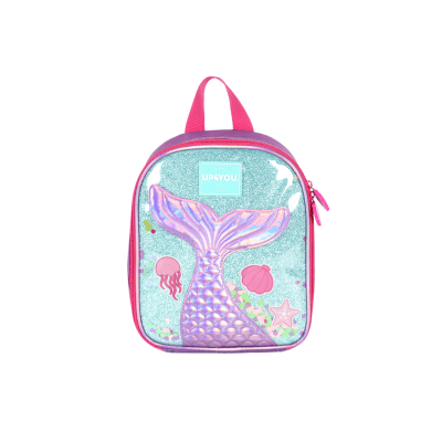 Kit Mochila Infantil Rodinhas + Lancheira + Estojo Roxo Sereia Up4you