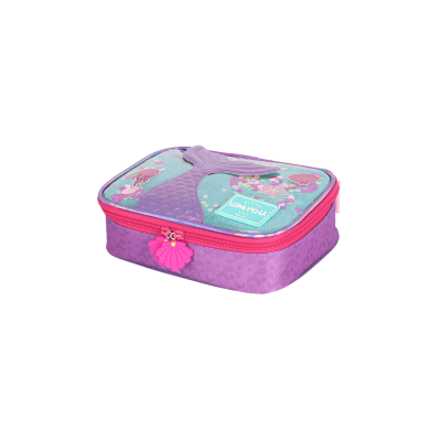 Kit Mochila Infantil Rodinhas + Lancheira + Estojo Roxo Sereia Up4you