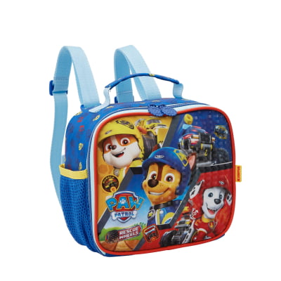 Kit Mochila Infantil Rodinhas + Lancheira Patrulha Canina SE Azul