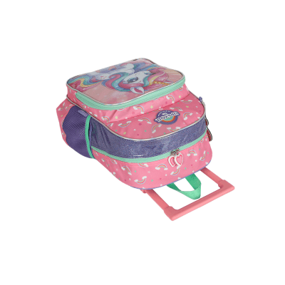 Kit Mochila Infantil Rodinhas + Lancheira Térmica + Estojo Box Unicórnio Colorida Up4you