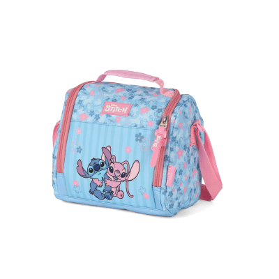 Kit Mochila + Lancheira da Lilo Stitch e Angel Rosa