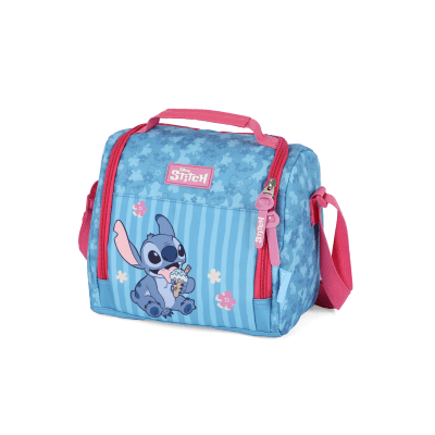 Kit Mochila + Lancheira + Estojo da Lilo Stitch e Angel Pink