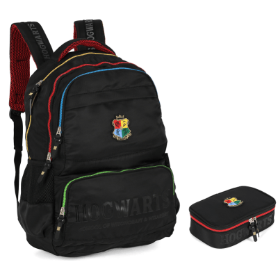 Kit Mochila para Notebook + Estojo Box do Harry Potter Hogwarts