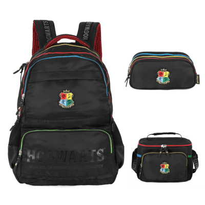 Kit Mochila para Notebook + Lancheira Térmica + Estojo Triplo do Harry Potter Hogwarts Kit Mochila para Notebook + Lancheira Térmica + Estojo Triplo do Harry Potter Hogwarts