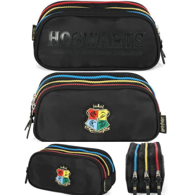 Kit Mochila para Notebook + Lancheira Térmica + Estojo Triplo do Harry Potter Hogwarts
