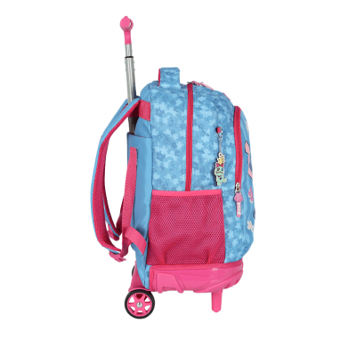 Kit Mochila Rodinhas + Estojo da Lilo Stitch e Angel Pink