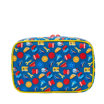 Kit Mochila Rodinhas + Estojo Duplo + Lancheirada Patrulha Canina Relevo