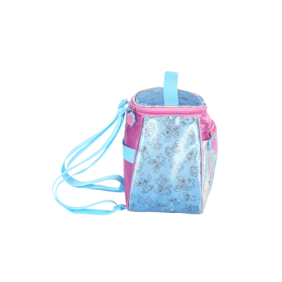 Kit Mochila Rodinhas + Lancheira Lilo Stitch e Angel Roxa