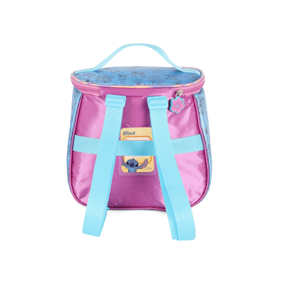 Kit Mochila Rodinhas + Lancheira Lilo Stitch e Angel Roxa