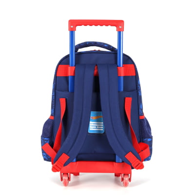 Kit Mochila De Rodinha E Costas + Estojo Box do Hot Wheels Race For Speed