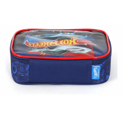 Kit Mochila De Rodinha E Costas + Estojo Box do Hot Wheels Race For Speed