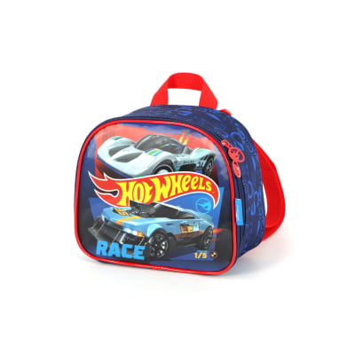 Kit Mochila De Rodinha E Costas + Lancheira Térmica + Estojo Box do Hot Wheels Race For Speed