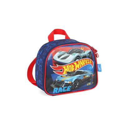 Kit Mochila De Rodinha E Costas + Lancheira Térmica + Estojo Box do Hot Wheels Race For Speed