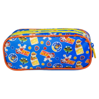 Mochila de Rodinhas Escolar S1 Tam.16 + Estojo Duplo da Patrulha Canina