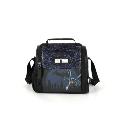 Kit Mochila Infantil Rodinhas Batman + Estojo + Lancheira Preta