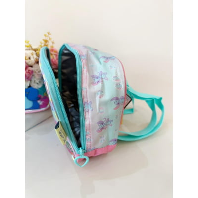 Lancheira Escolar Lilo Stitch e Angel Azul e Rosa