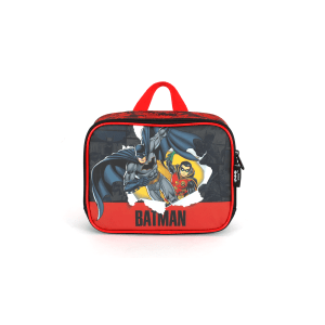 Lancheira Infantil Batman e Robin Preta e Vermelha
