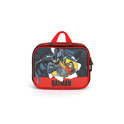 Lancheira Infantil Batman e Robin Preta e Vermelha