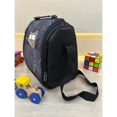 Lancheira Infantil Térmica do Batman Preta e Azul