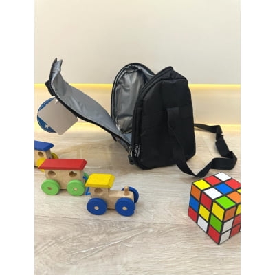 Lancheira Infantil Térmica do Batman Preta e Azul