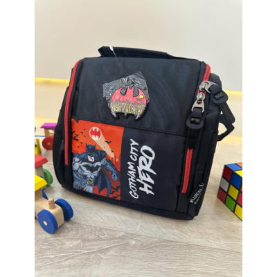 Lancheira Infantil do Batman Preta e Vermelha