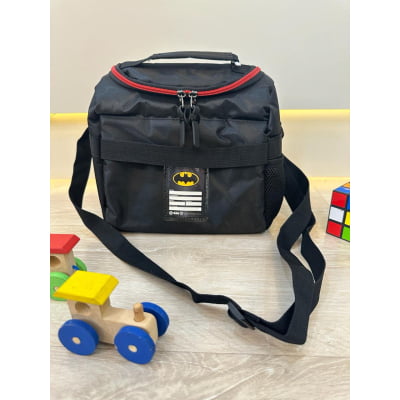 Lancheira Infantil do Batman Preta e Vermelha